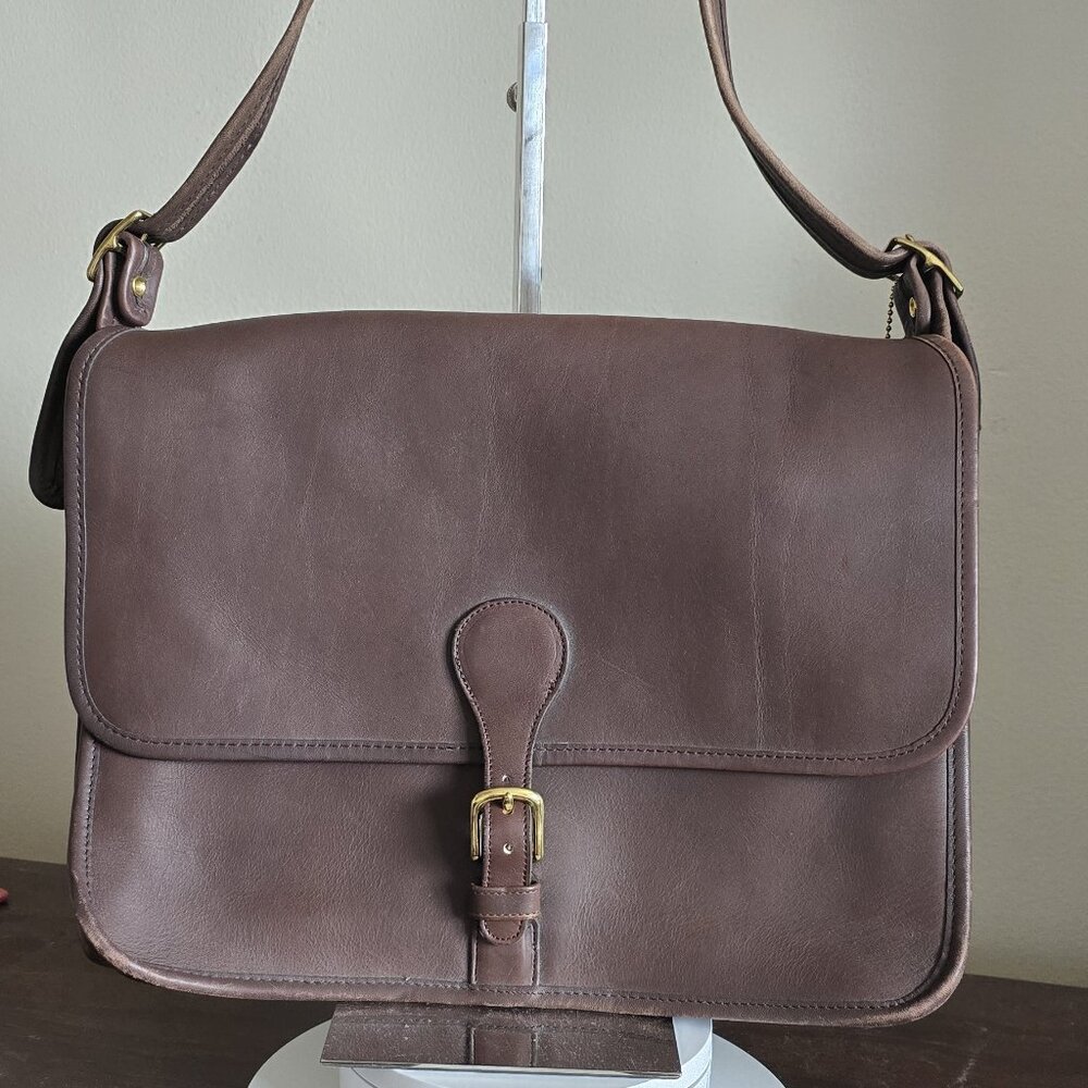 Vintage Coach Letter Brief Brown, #5210 Rare, New York City, 80's